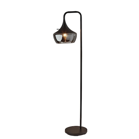 Homeroots Black Metal Floor Lamp12 x 18 x 63.5 in. 372856